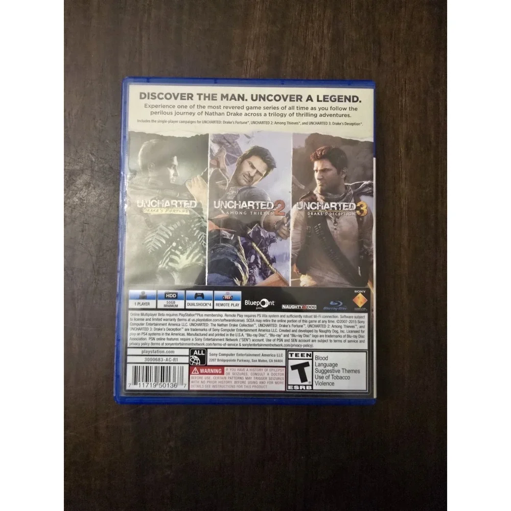 UNCHARTED The Nathan Drake Collection PlayStation‎ 4 PS4 Tested